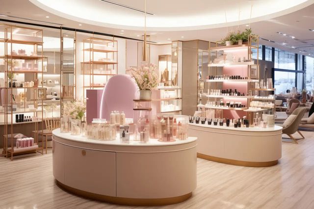 米乐m6小罗代言陕西美妆店装修西安美妆店装修设想咸阳美妆店装修设想施工(图1)